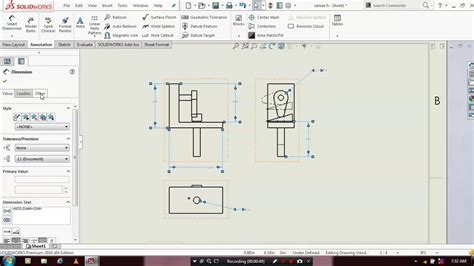 Font Sizing Of Dimensions In Drafting In Solidworks Youtube