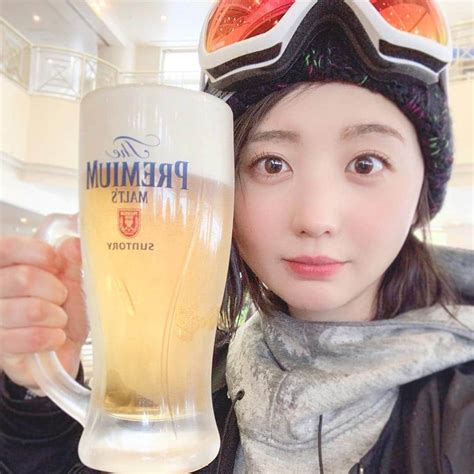 おのののかさんのインスタグラム写真 おのののかinstagram「＊ そして滑ったあとのビールは格別🥺 ご褒美 スノボ 冬スポ