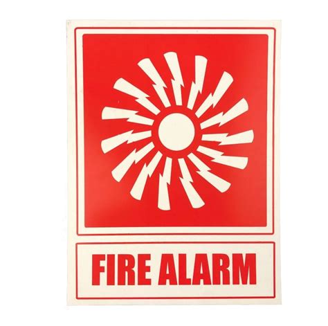 Loc Sign Metal Fire Alarm Small 150mm W X 225mm H Awfs