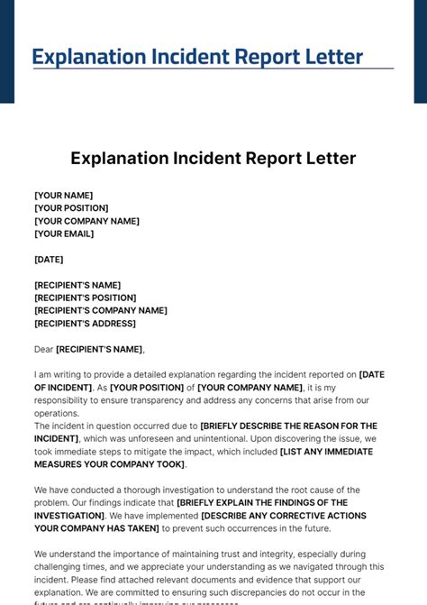 Free Explanation Letter Templates Edit Online And Download