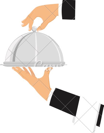 Waiter hand holding tray tray for serving food in the hand 素材 Canva可画