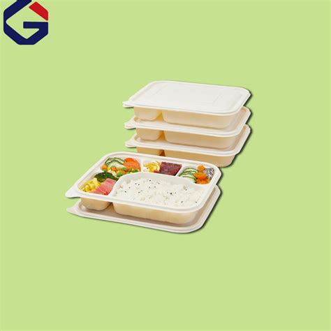 Biodegradable Ml Ml Cornstarch Food Container With Lid