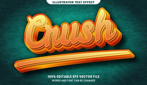 Premium Vector Crush 3d Editable Text Style Effect