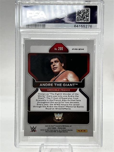 Panini Prizm Wwe Red Andre The Giant Mint Psa Ebay