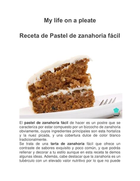 Calaméo Receta De Pastel De Zanahoria Fácil