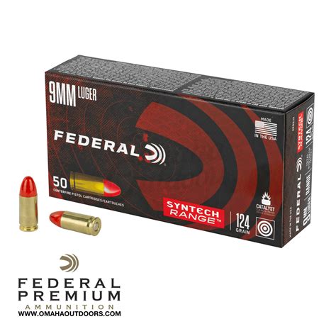 Federal Syntech Range 9mm 124 Grain 50 Rounds Omaha Outdoors