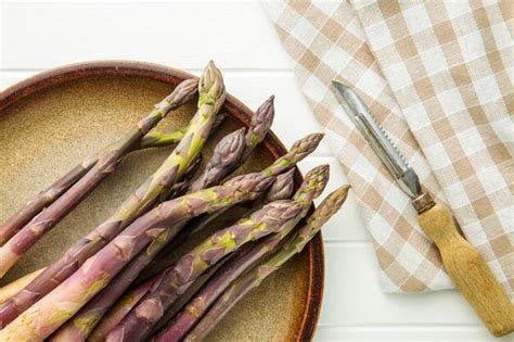 Premium Photo Fresh Purple Asparagus