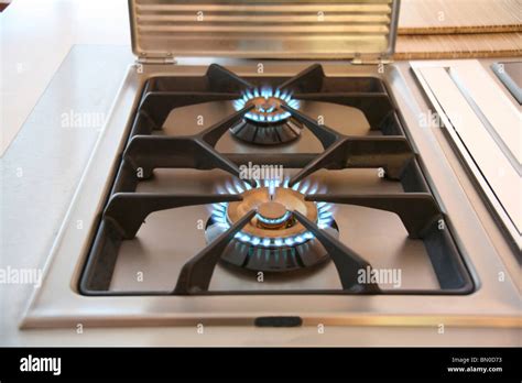 Gas Stove Gas Flame Stock Photo Alamy