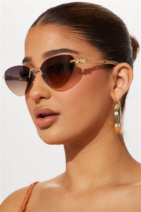 Cant Get With This Sunglasses Brown Combo Fashion Nova Sunglasses