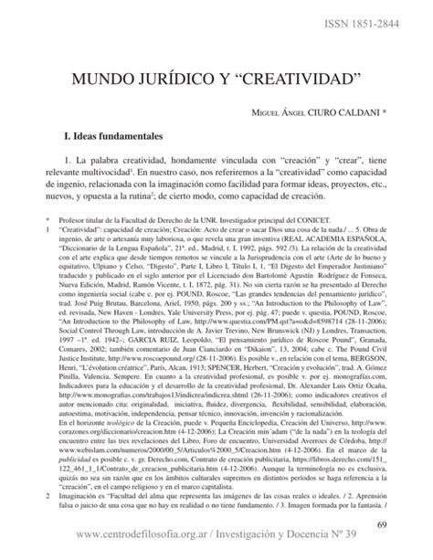 Mundo Jur Dico Y Creatividad