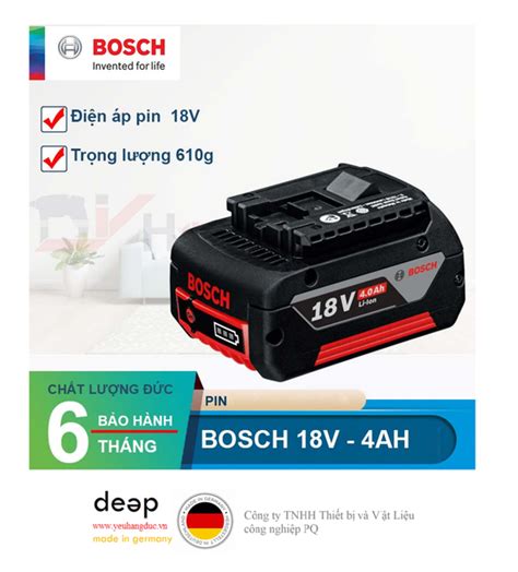 Pin Bosch GBA 18V 4Ah Piqi3 Thietbinhapkhau Công Ty PQ