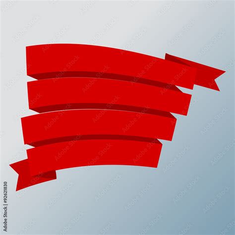 Red Ribbon Banner Stock Vector Adobe Stock