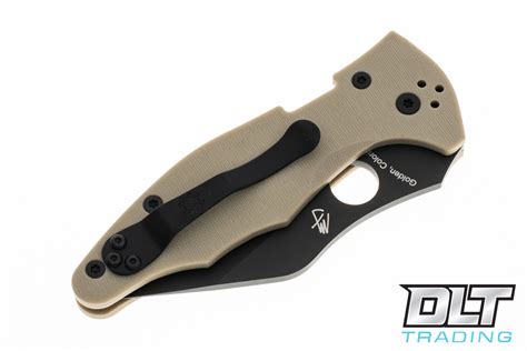 Spyderco C85GPTNBK2 Yojimbo 2 Tan G-10 - Black 20CV Blade