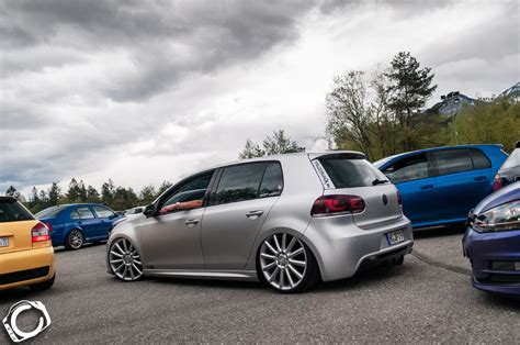 Silver Vw Golf Mk6 On Silver Porsche Wheels Vw Golf Tuning