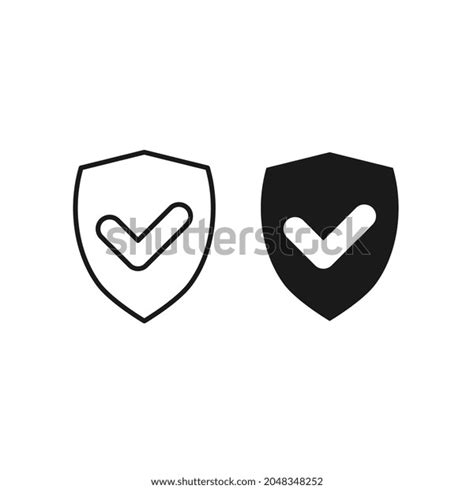 Shield Check Mark Vector Icon Stock Vector Royalty Free 2048348252