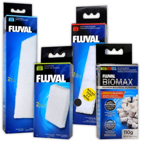 FLUVAL FILTER U MEDIA FOAM CARBON PAD BIOMAX U2 U3 U4 AQUARIUM FISH