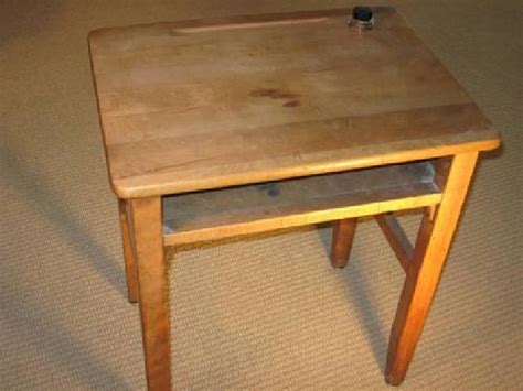 $75 Old oak school desk with inkwell for sale in Cincinnati, Ohio Classified | ShowMeTheAd.com