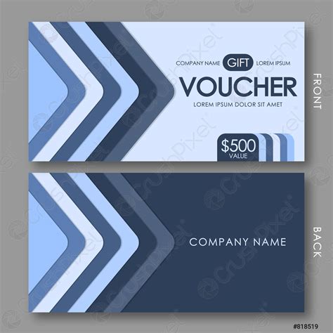 Modern Gift Voucher Template Stock Vector 818519 Crushpixel