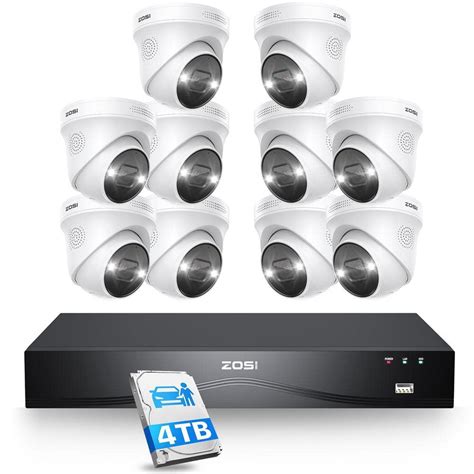 Zosi K Channel Up To Ch Tb Poe Nvr Security Camera System With