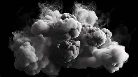 Smoke Clouds Is Shown In All Its Glory On A Black Background 3d Art