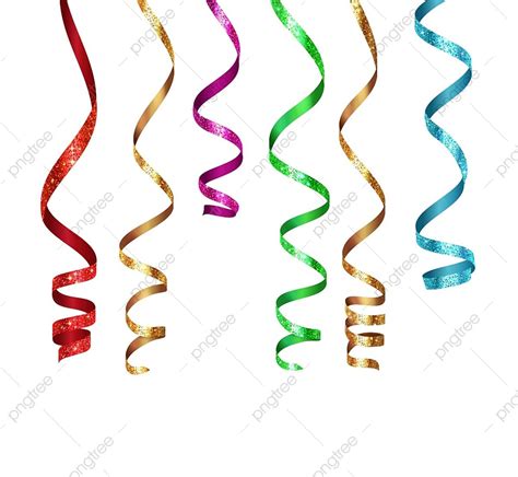 Party Streamer Clipart Hd Png Realistic Shiny Colorful Party Streamers