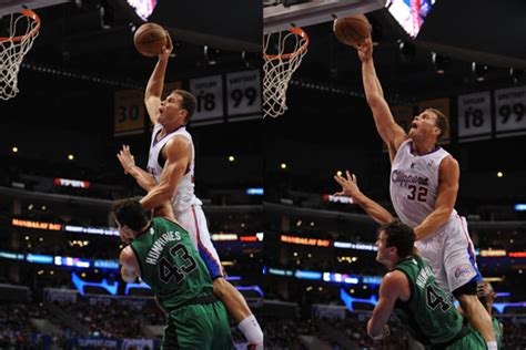 Video Clippers Blake Griffin Throws Down Poster Dunk On Celtics Kris