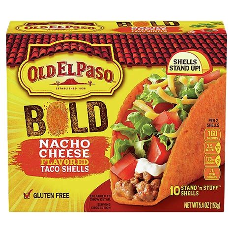 Old El Paso Bold Nacho Cheese Flavored Taco Shells