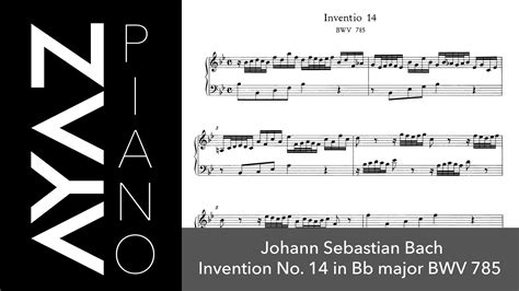 Bach Johann Sebastian Invention No In Bb Major Bwv