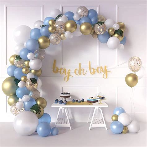 Sweet Baby Co Boy Baby Shower Blue Balloon Garland Arch