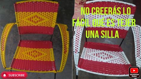 Como Tejer Una Silla Con Pl Stico Youtube