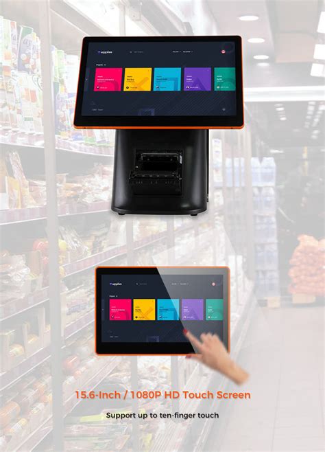 Carav Multi Point Touch Dual Screen FC Certified Pos Machine For