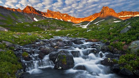 Ice Lake Basin San Juan Mountains Colorado Usa Spring Mountain River