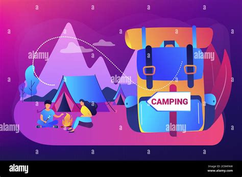 Summer Camping Concept Vector Illustration Stock Vector Image And Art Alamy