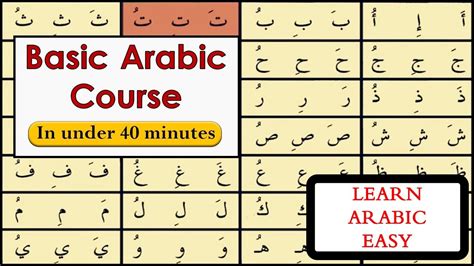 Basic Arabic Course For Beginners Everything You Need Youtube