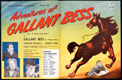 Adventures Of Gallant Bess Rare Film Posters