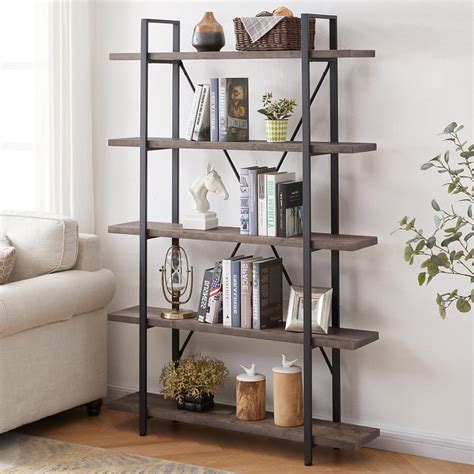 Buy Ibf Solid Wood Bookshelf Shelf Modern Tier Bookcase Tall