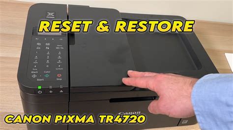 Canon PIXMA TR4720 Printer How To Reset Restore YouTube