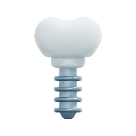 Premium Vector D Dental Implant Icon Vector Isolated On White