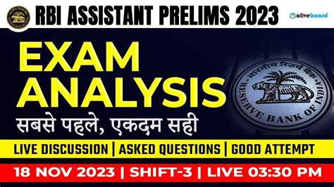 RBI Assistant Exam Analysis 2023 RBI Assistant Exam Analysis 18 Nov