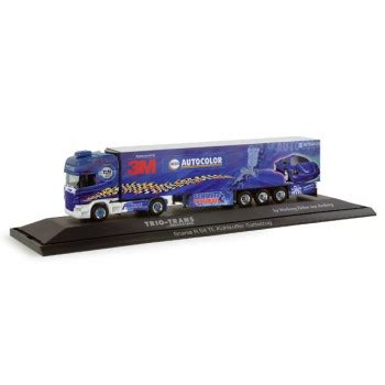 Herpa 121286 Scania R TL Kühlkoffer Sattelzug Trio Trans 3M