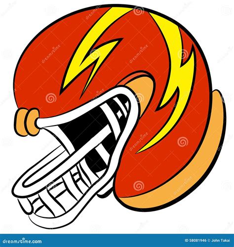 Cartoon Football Helmet Stock Vector Image 58081946