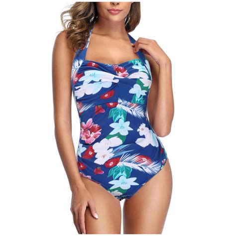 High Waisted Swimsuits For Women Women One Piece Push Up Padded Bikini