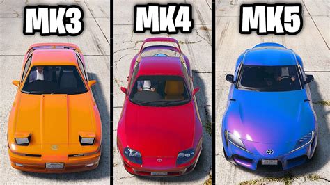 Gta 5 Supra Mk3 Vs Supra Mk4 Vs Supra Mk5 Which One Is Bettergta 5 Mods Youtube