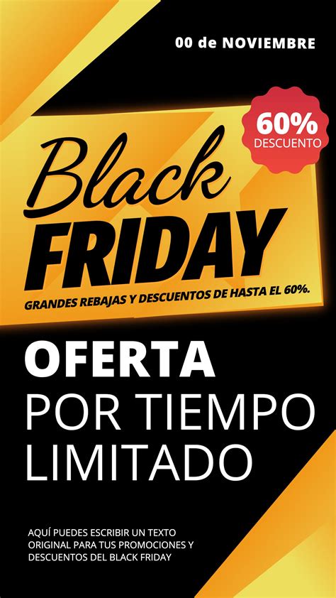 Plantilla Para Promociones Y Descuentos Black Friday A Editar Online