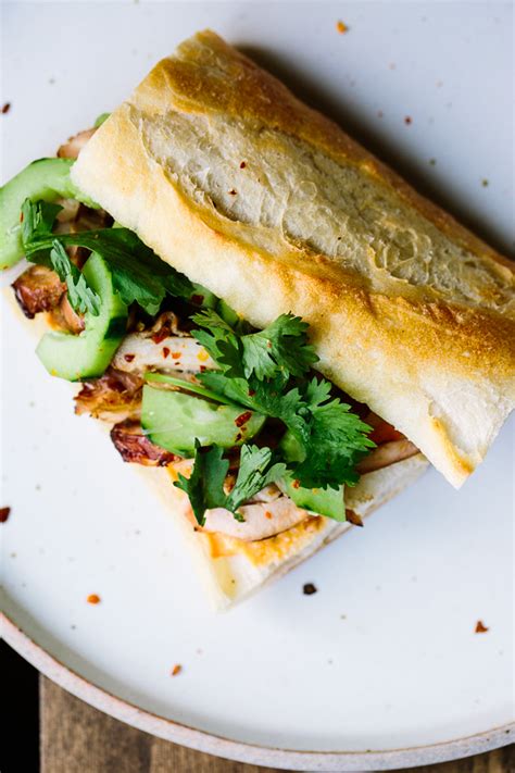 Korean Style Chicken Cucumber Sandwiches With Gochujang Mayo