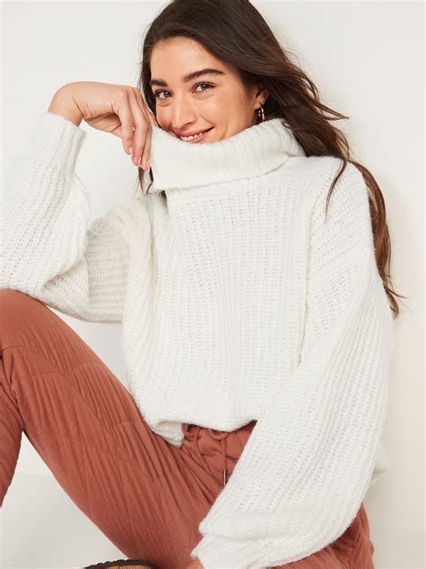 Shaker Stitch Turtleneck Sweater For Women Old Navy