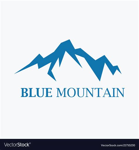 Blue Mountain Logo Royalty Free Vector Image Vectorstock