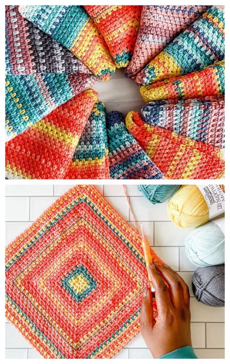 Linen Square Temperature Blanket Crochet Free Pattern Artofit