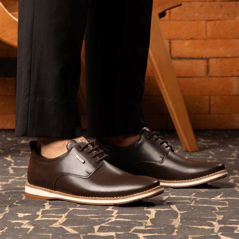 Sapato Social Masculino Platinum Marrom PL 400 PEDWAY