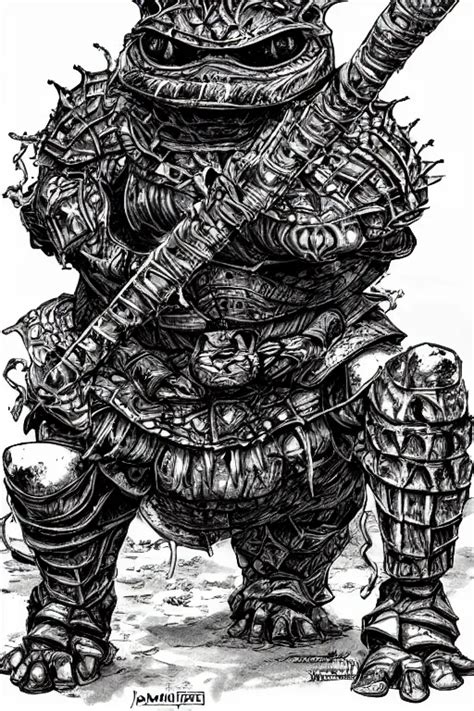 Humanoid Toad Warrior Wearing Armour Swamp Stable Diffusion Openart